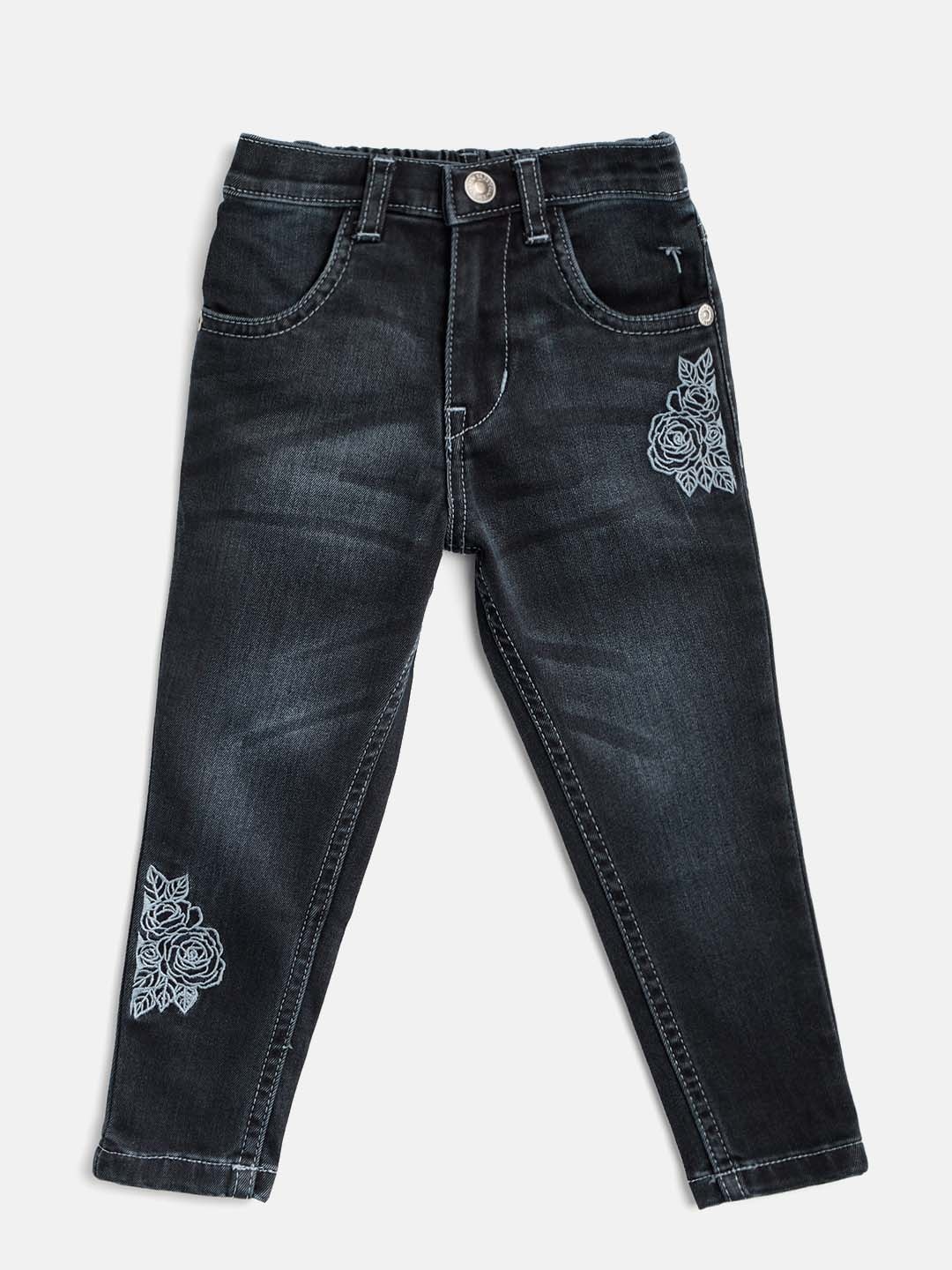 

Palm Tree Girls Navy Blue Slim Fit Mid-Rise Clean Look Stretchable Jeans
