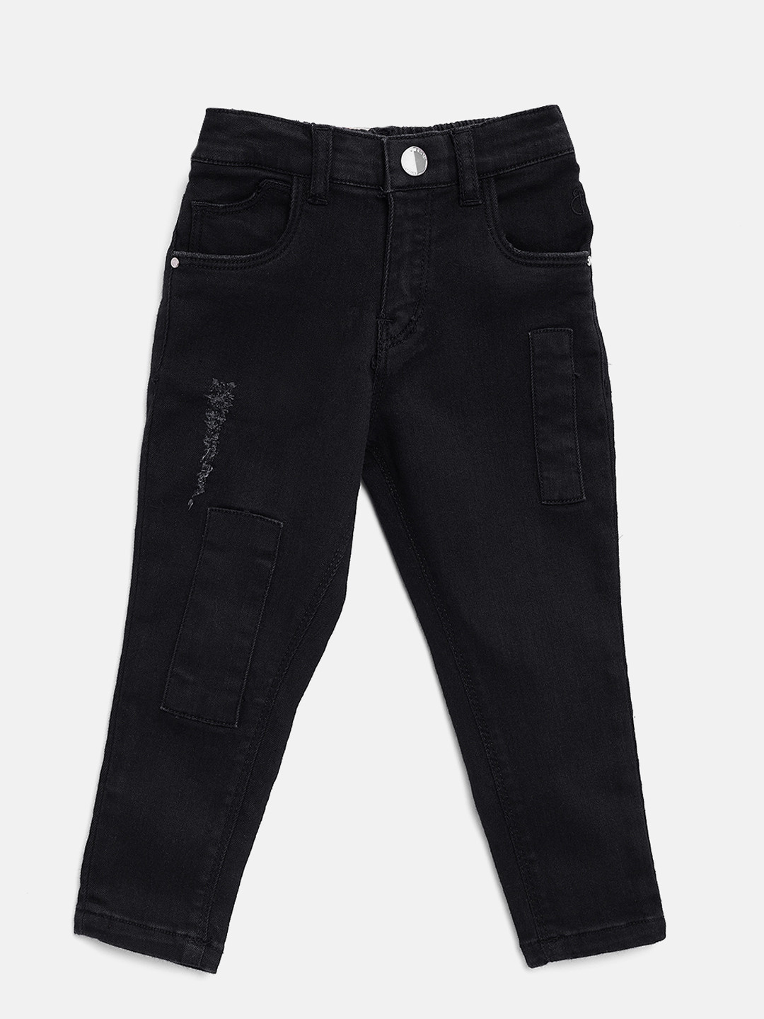 

Gini and Jony Girls Black Regular Fit Mid-Rise Clean Look Jeans