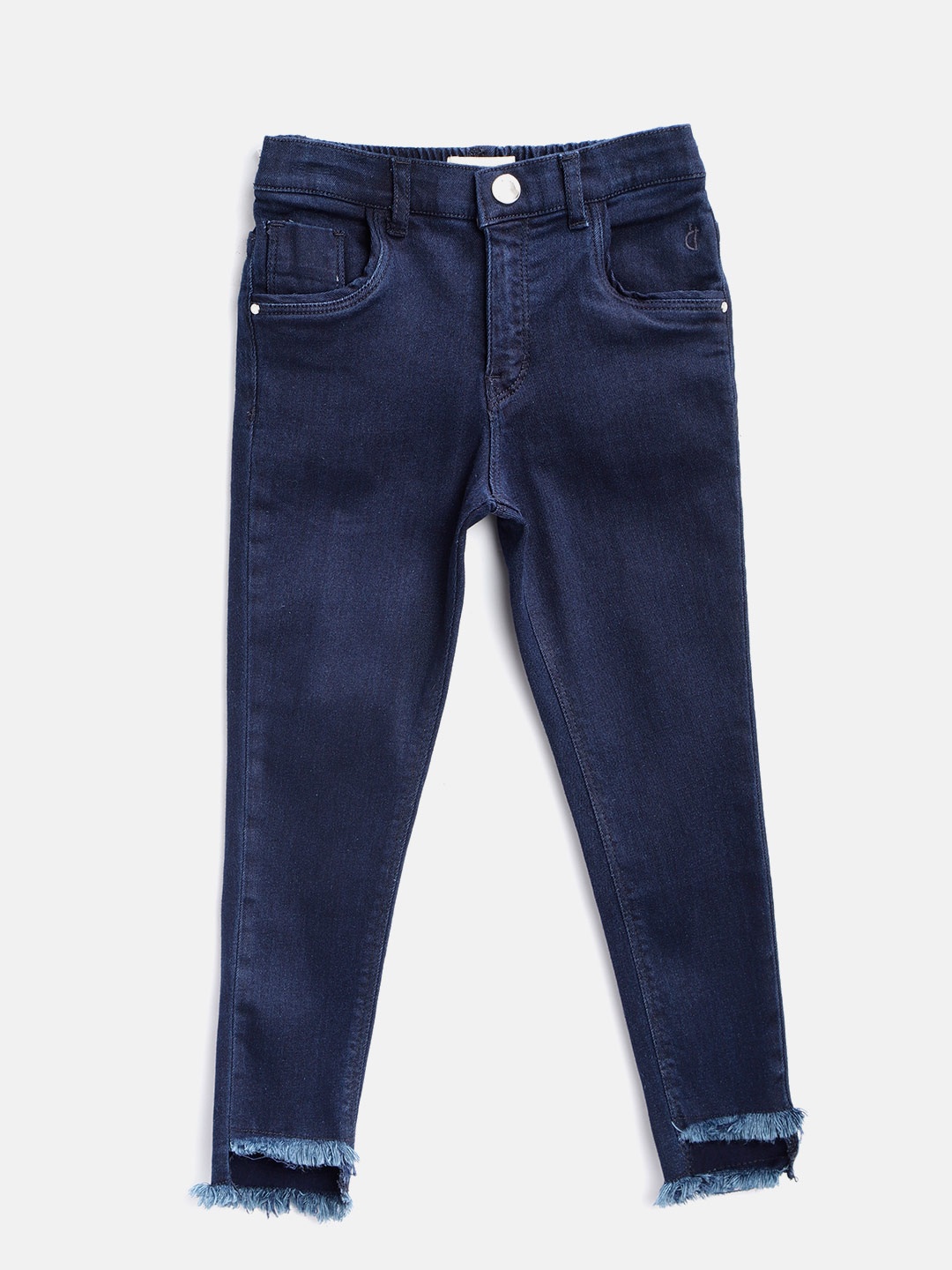 

Gini and Jony Girls Navy Blue Slim Fit Mid-Rise Clean Look Stretchable Jeans