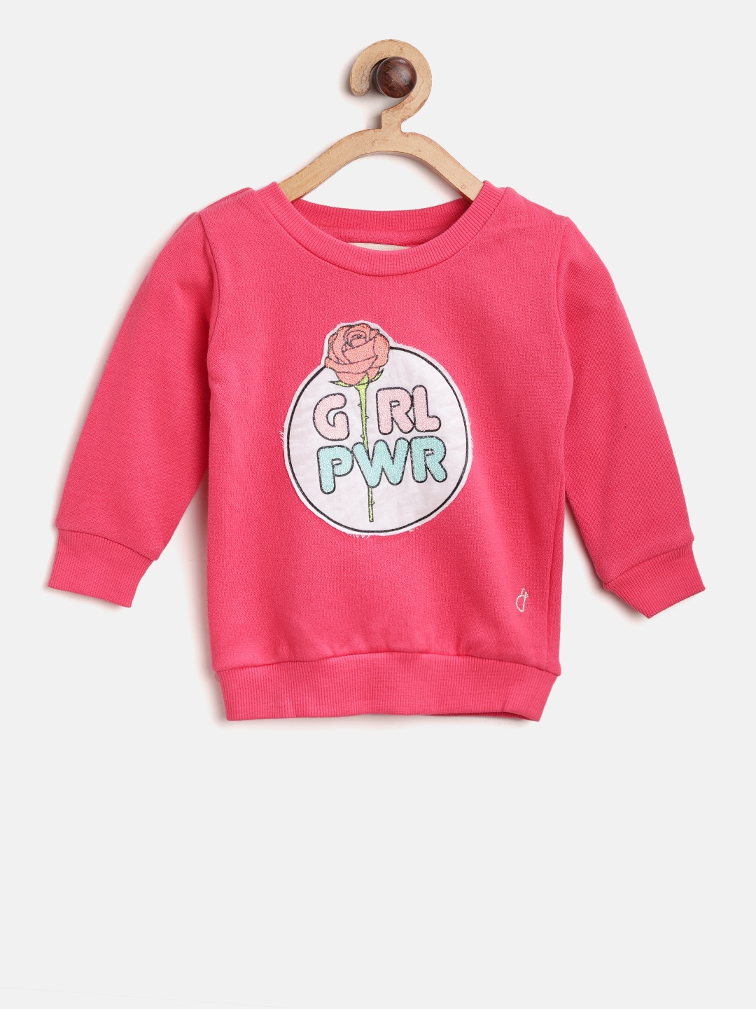 

Gini and Jony Girls Pink Printed Sweatshirt