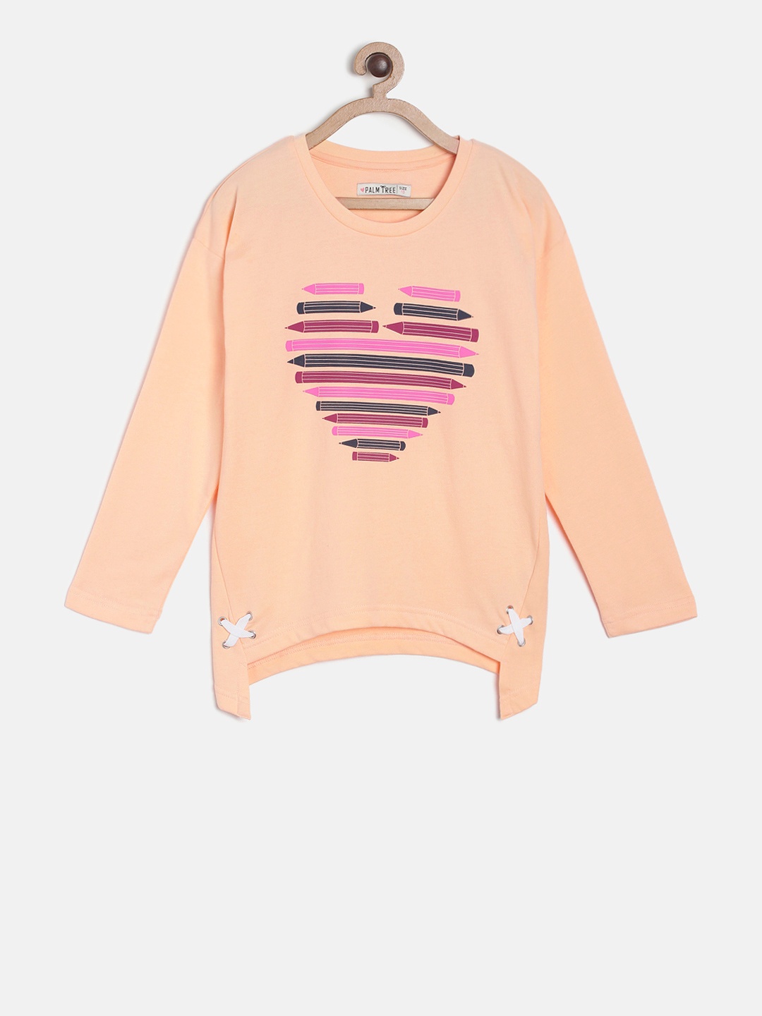 

Palm Tree Girls Peach-Coloured Printed Sweatshirt