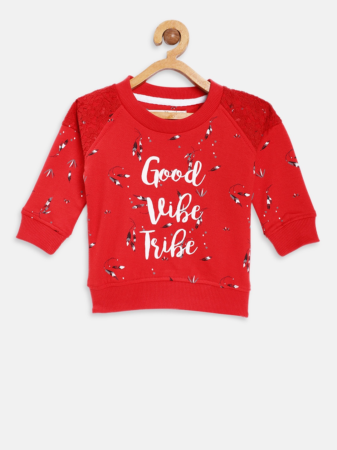 

Palm Tree Girls Red Printed Sweatshirt