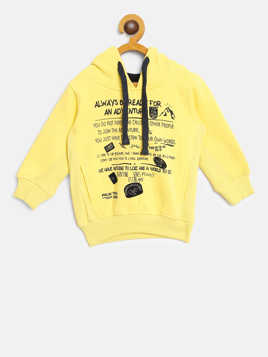 

Palm Tree Boys Yellow Printed Hooded Sweatshirt
