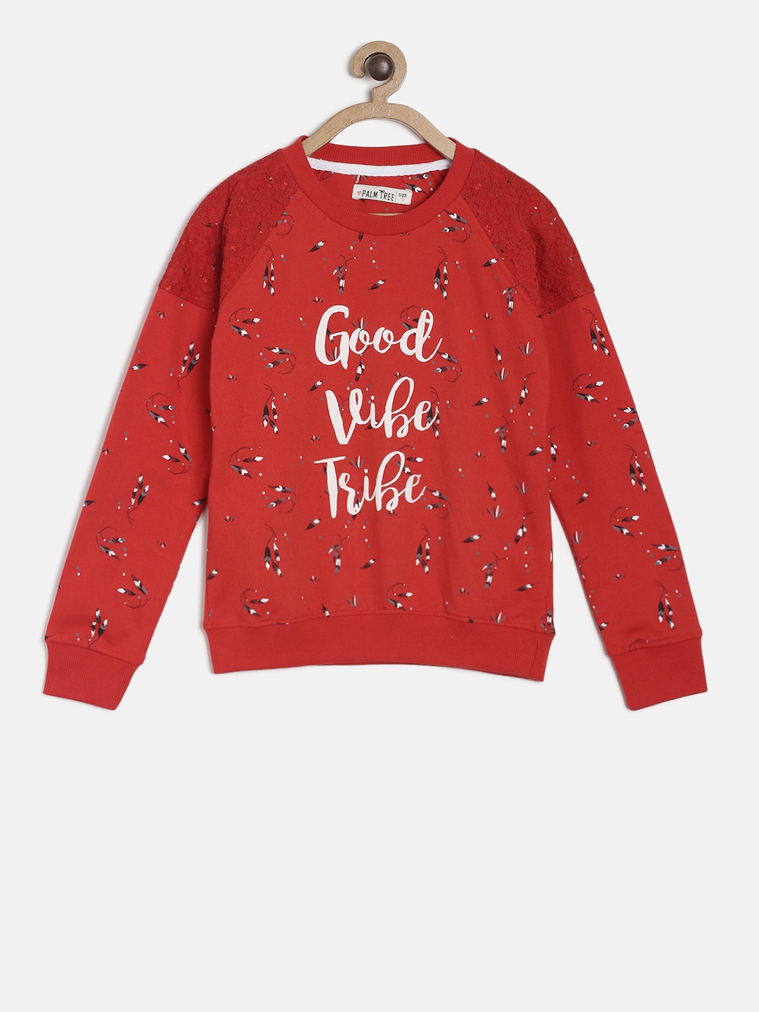 

Palm Tree Girls Red Printed Sweatshirt