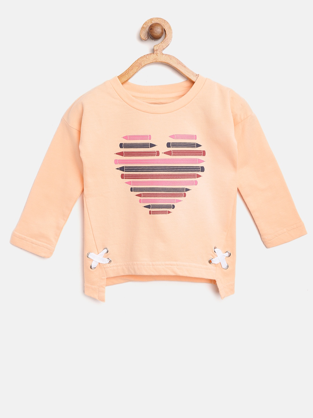 

Palm Tree Girls Peach-Coloured Printed Sweatshirt