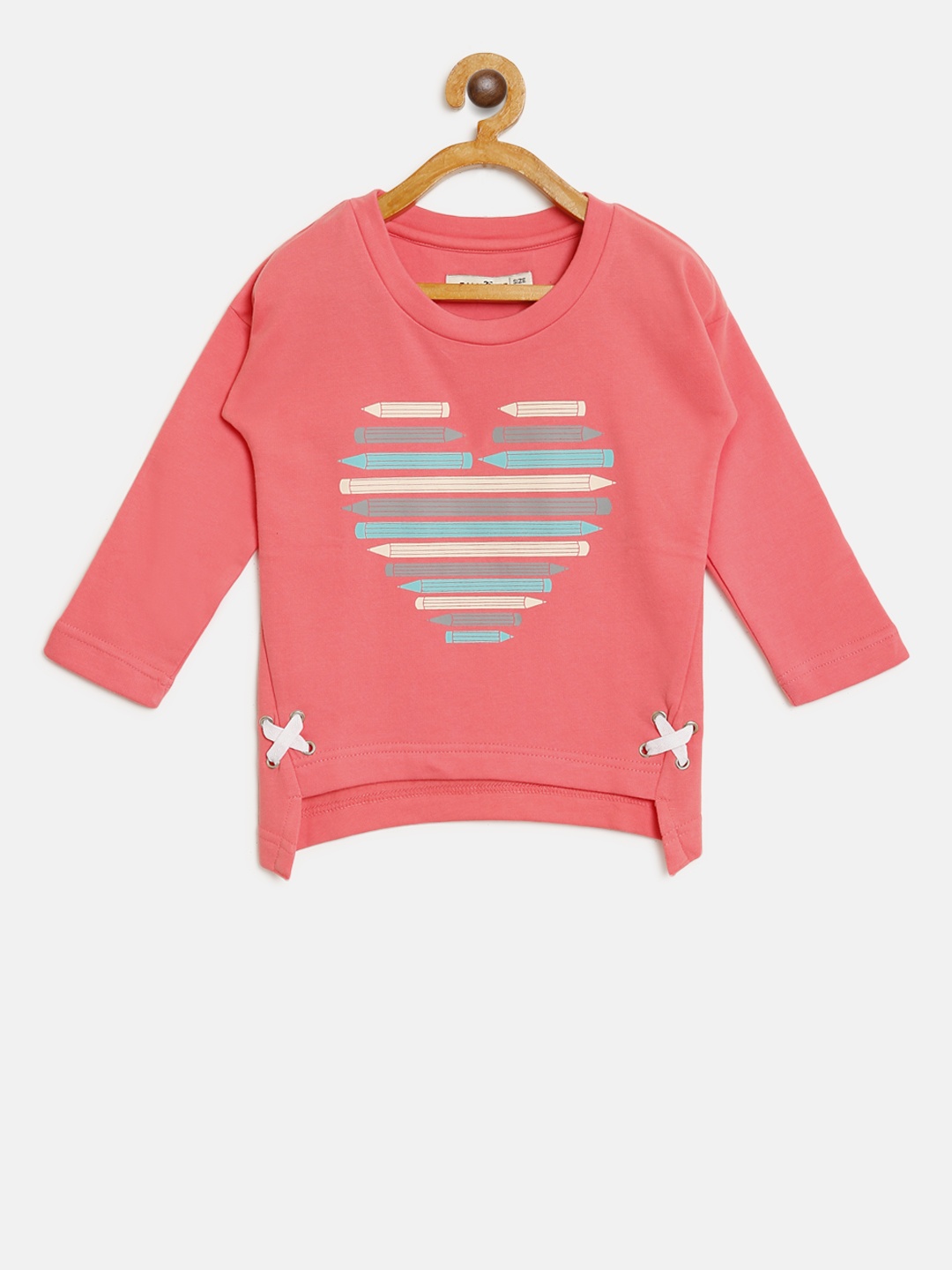 

Palm Tree Girls Coral Pink Printed Sweatshirt