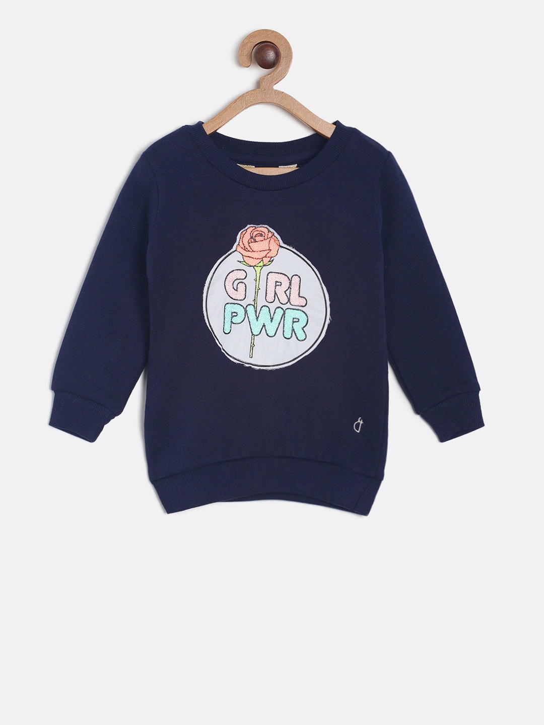 

Gini and Jony Girls Navy Blue Printed Sweatshirt