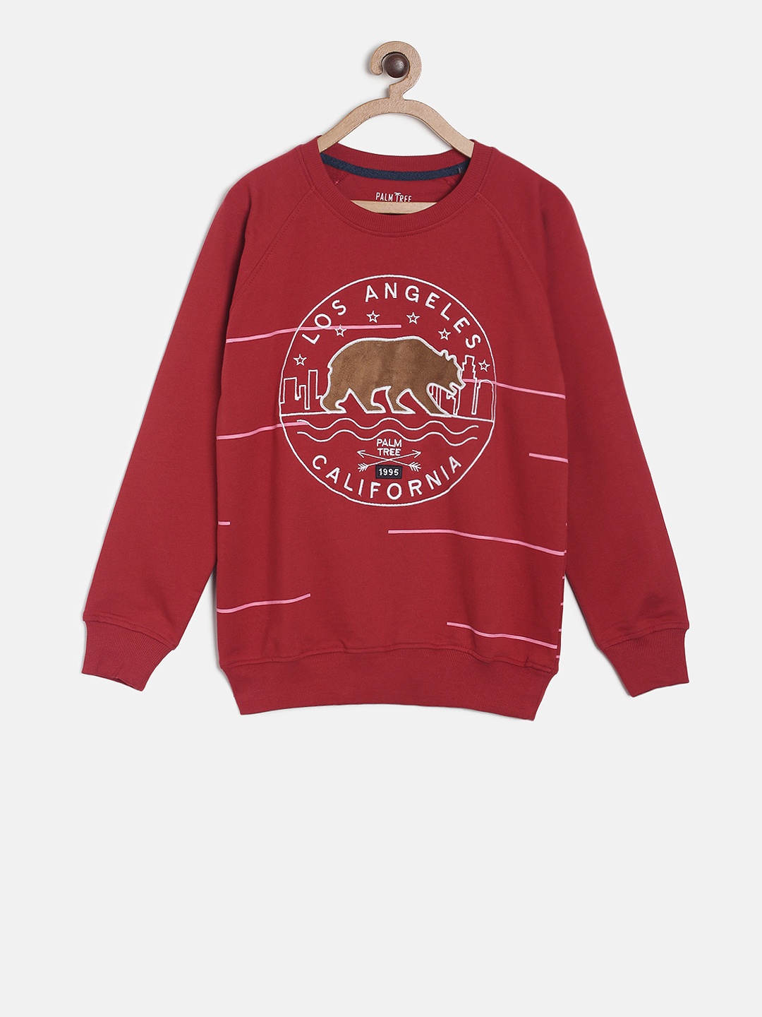

Palm Tree Boys Red Embroidered Sweatshirt