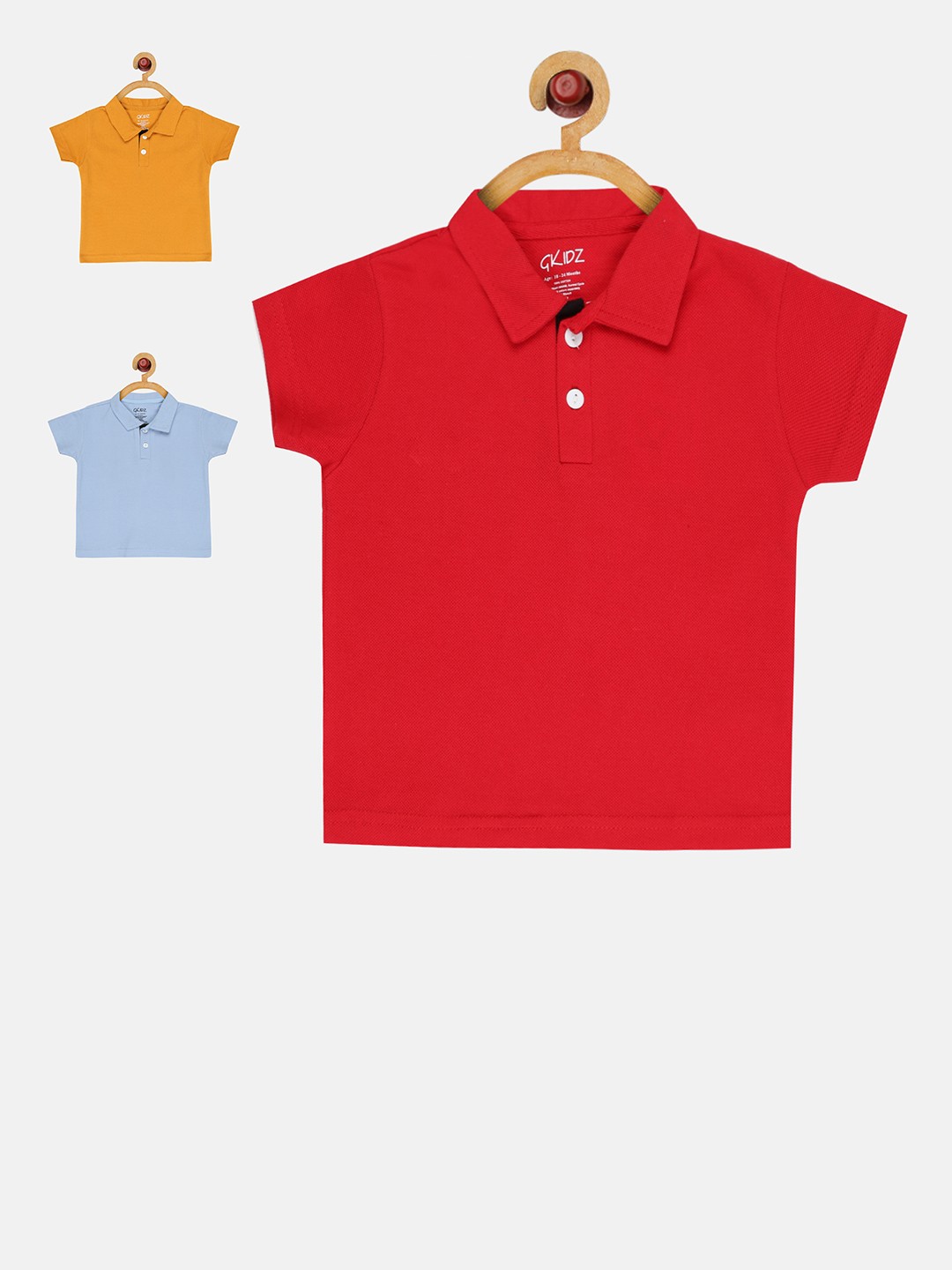 

GKIDZ Pack of 3 Polo Collar T-shirts, Blue