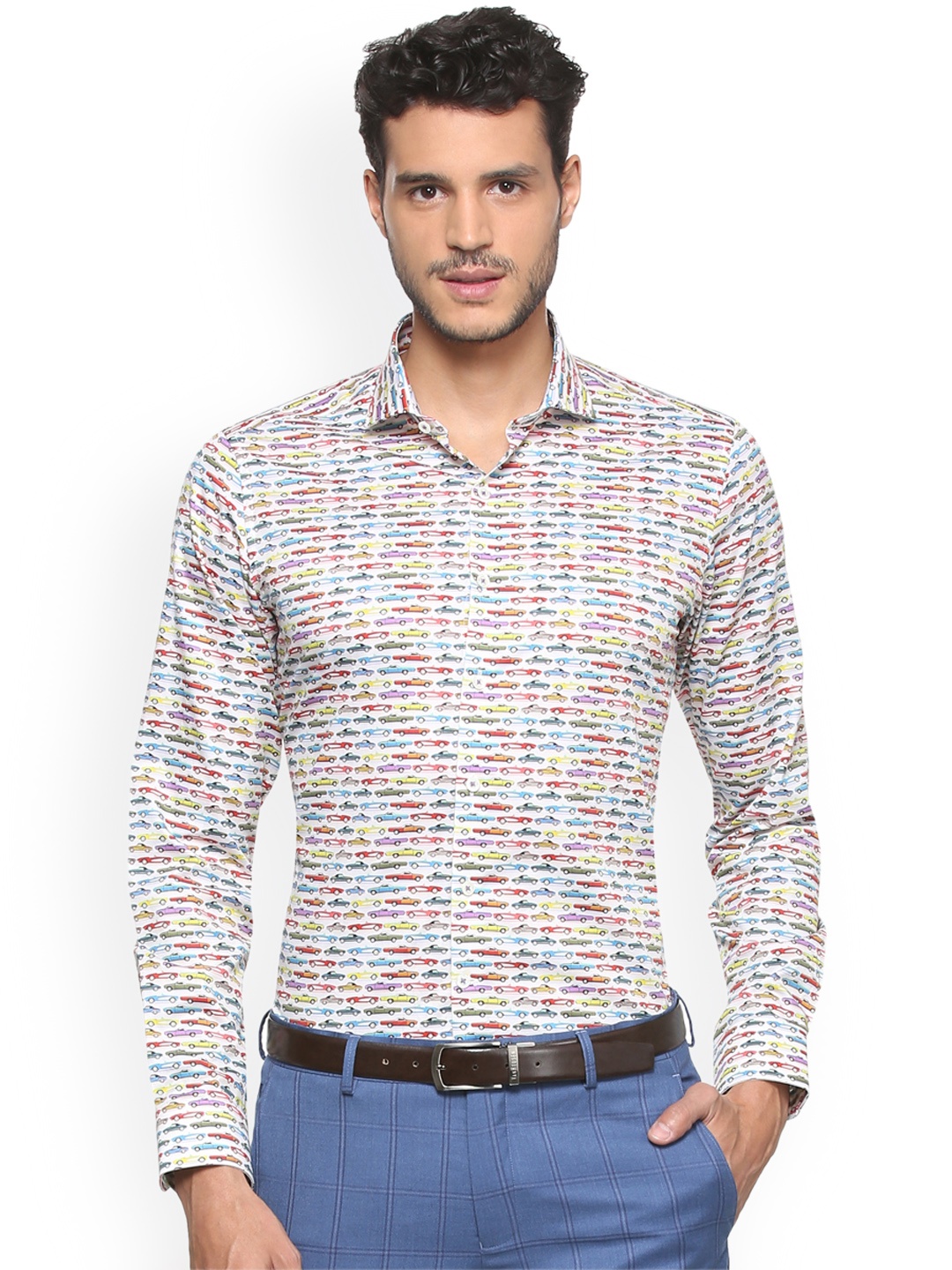 

SIMON CARTER LONDON Men Multicoloured Slim Fit Printed Semiformal Shirt, Multi