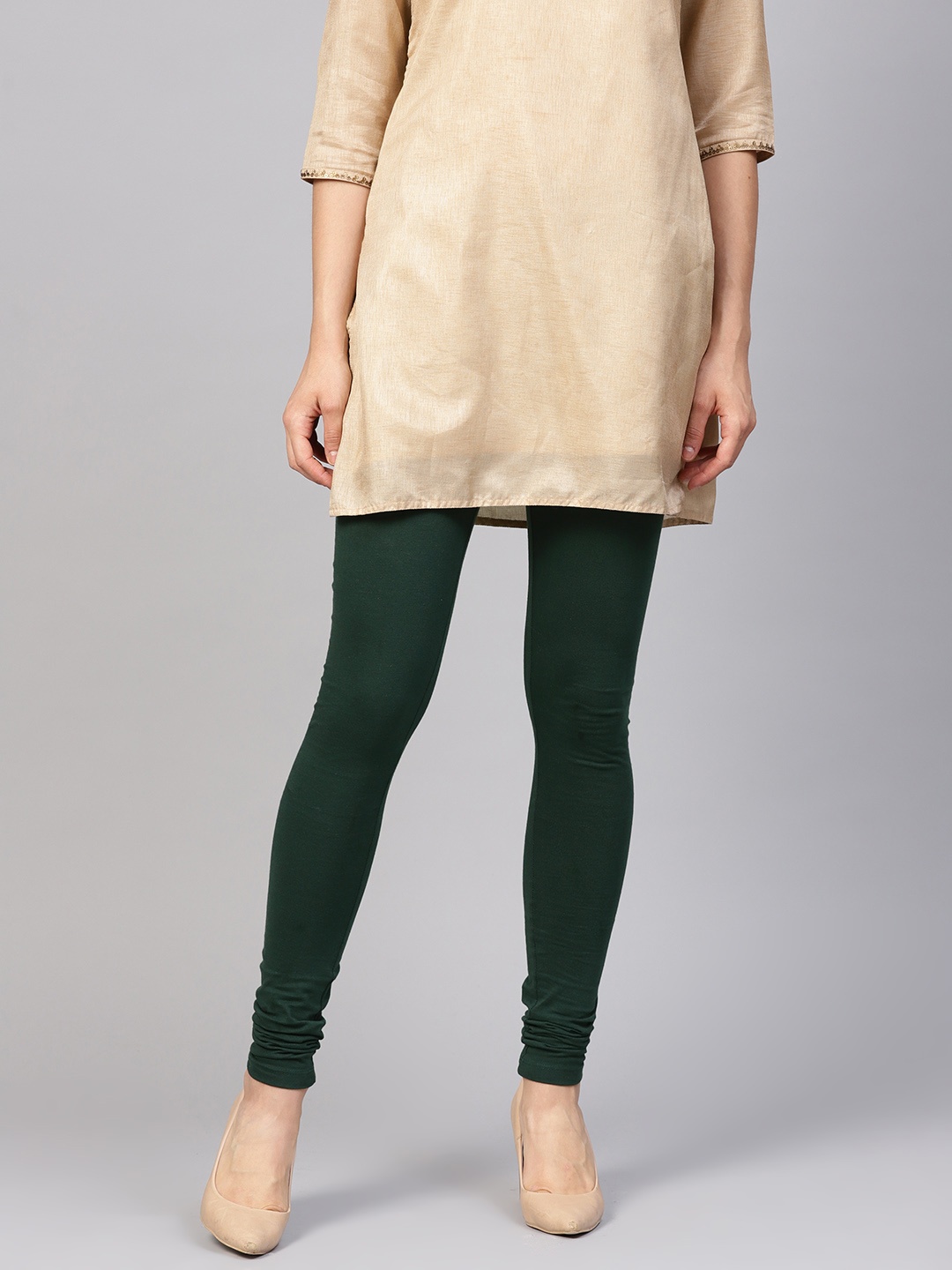 

W Olive Green Churidar Leggings