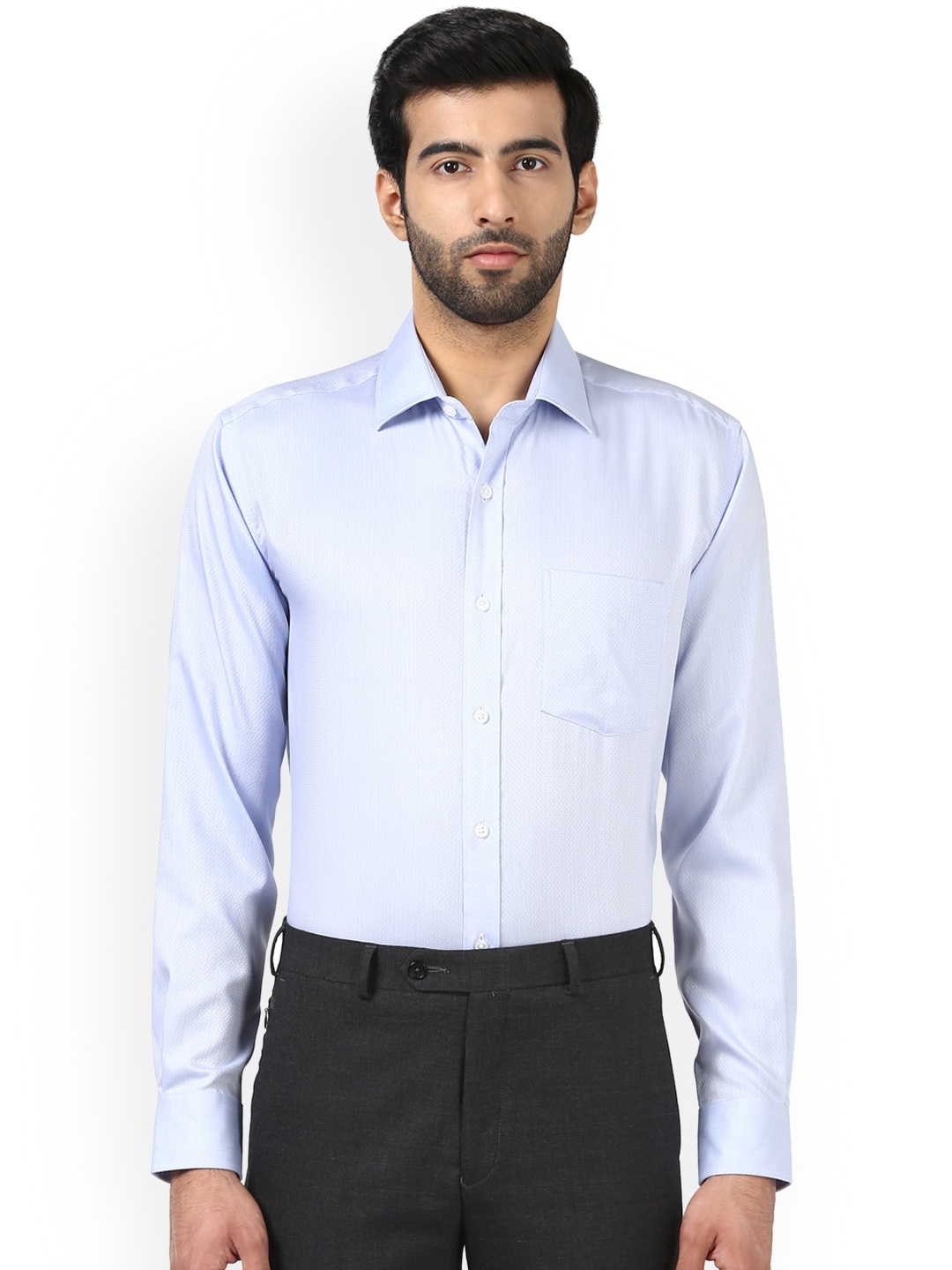 

Park Avenue Men Blue Regular Fit Printed Formal Shirt