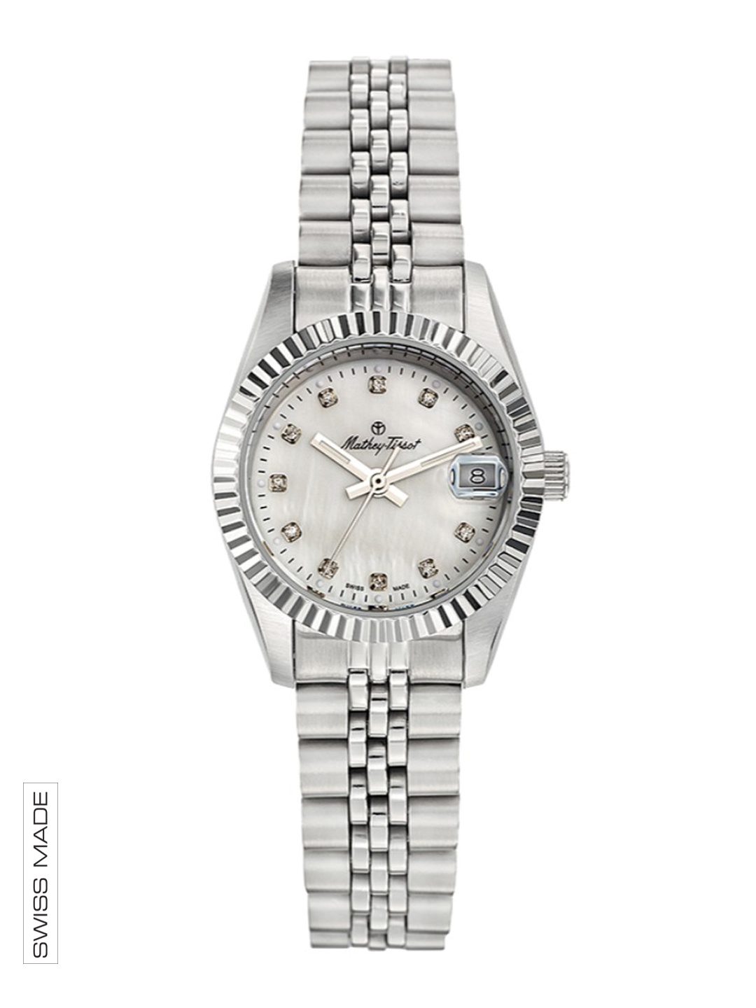 

Mathey-Tissot Women Swiss Made Analog Mother of Pearl Dial Watch - D710AI, White