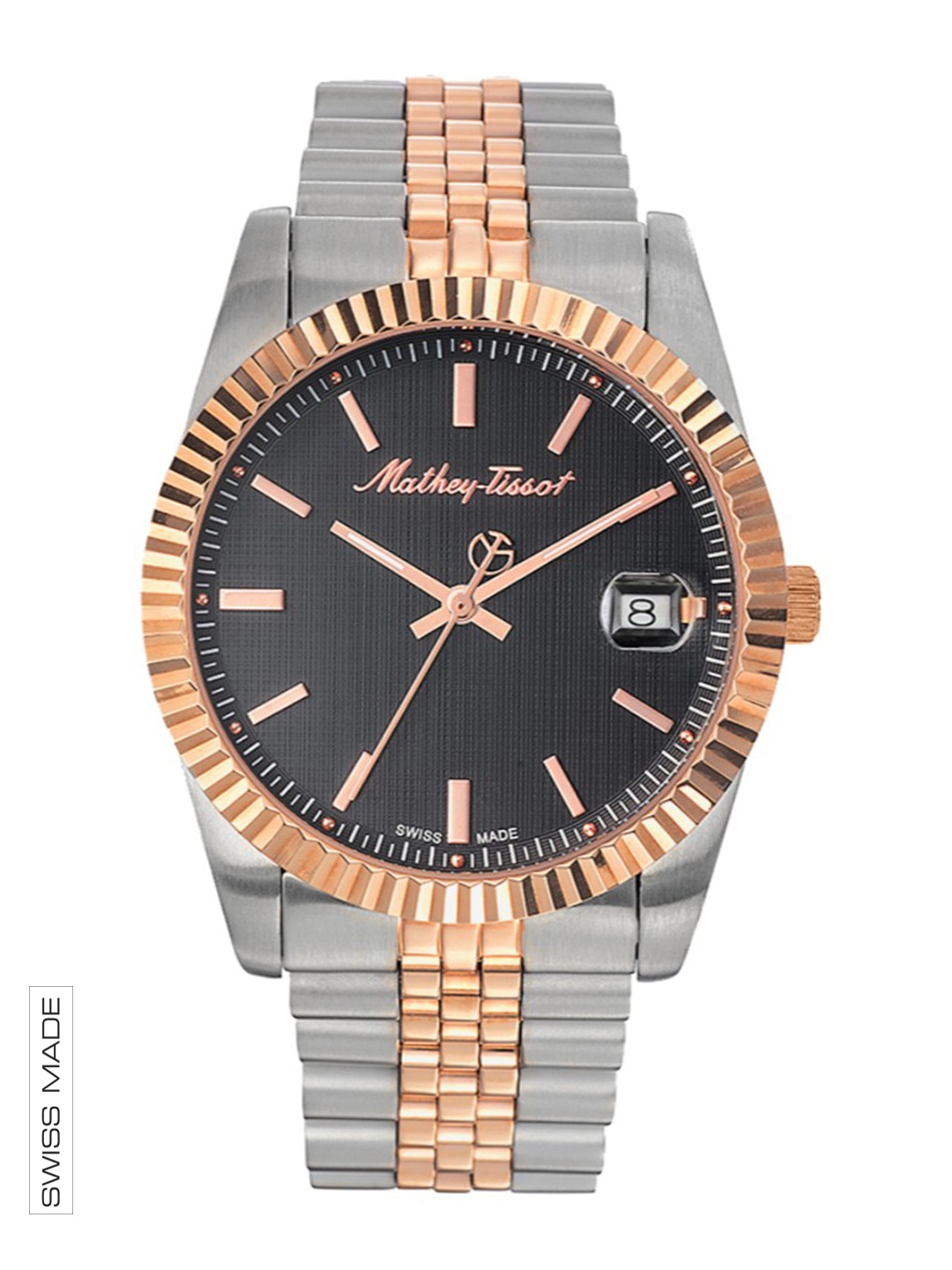 

Mathey-Tissot Men Swiss Made Quartz Analog Watch H810RN, Black