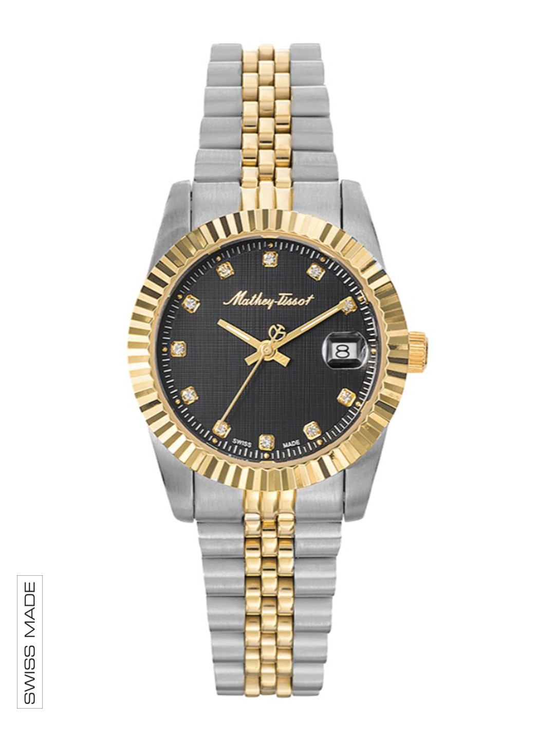 

Mathey-Tissot Women Swiss Made Quartz Analog Watch D810BN, Black