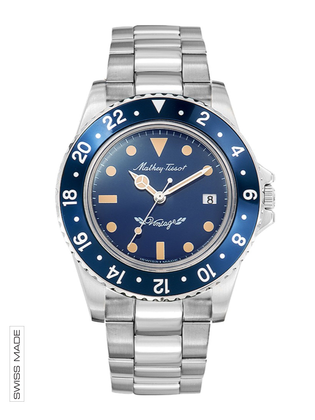 

Mathey-Tissot Swiss Made Men Rolly Vintage Blue Dial Watch H901ABU