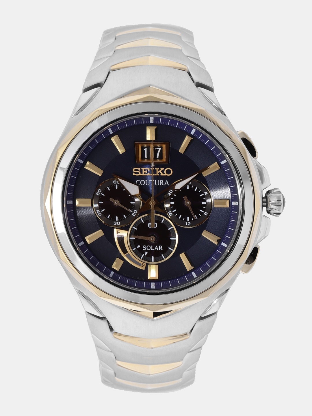 

SEIKO Coutura Men Navy Blue Solar Chronograph Watch SSC642P1