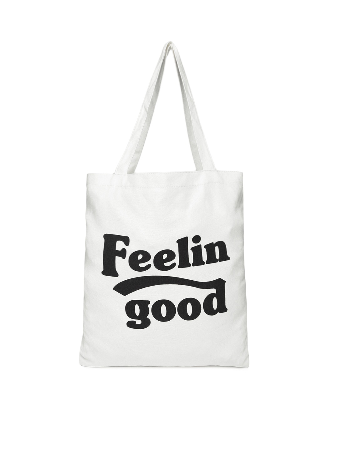 

FOREVER 21 White & Black Printed Tote Bag