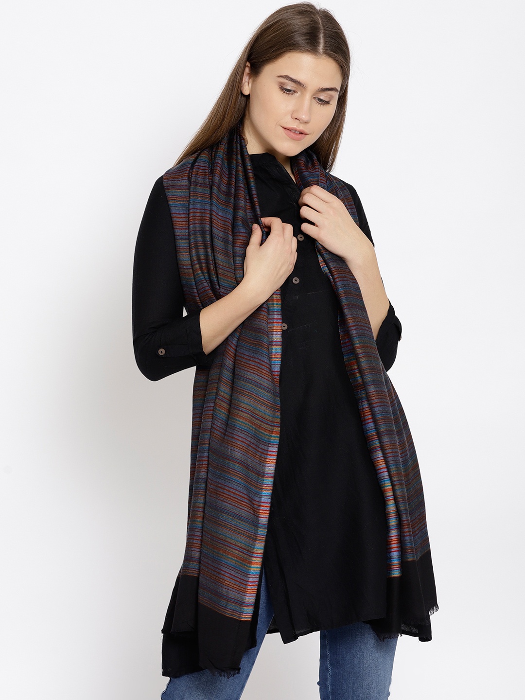 

Noi Multicoloured Striped Shawl, Multi