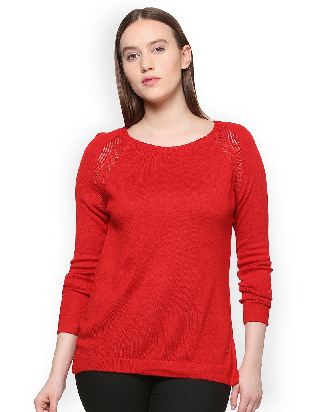 

Allen Solly Woman Red Solid Pullover