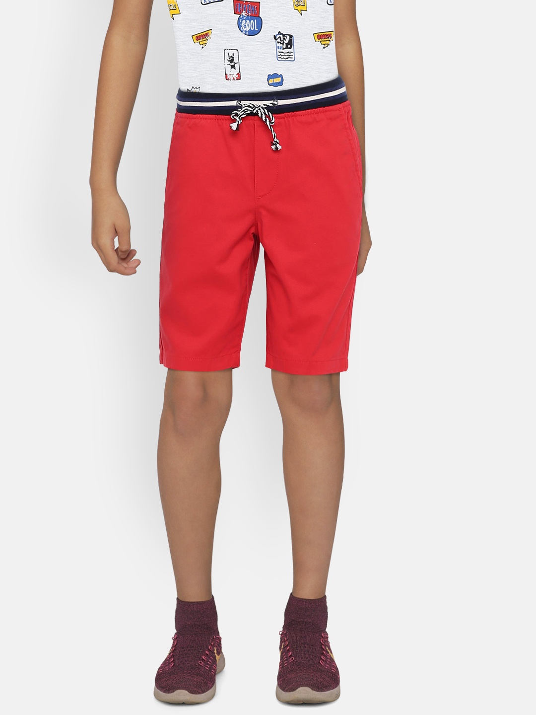 

United Colors of Benetton Boys Red Regular Fit Shorts