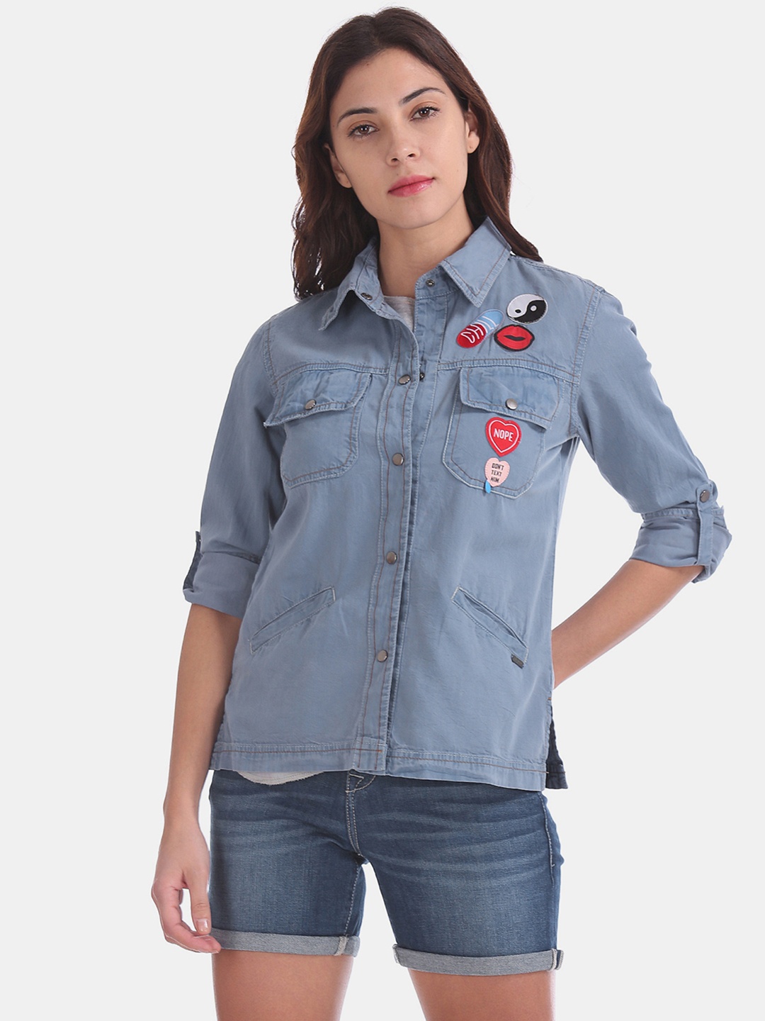 

Flying Machine Women Solid Tailored Jacket, Blue