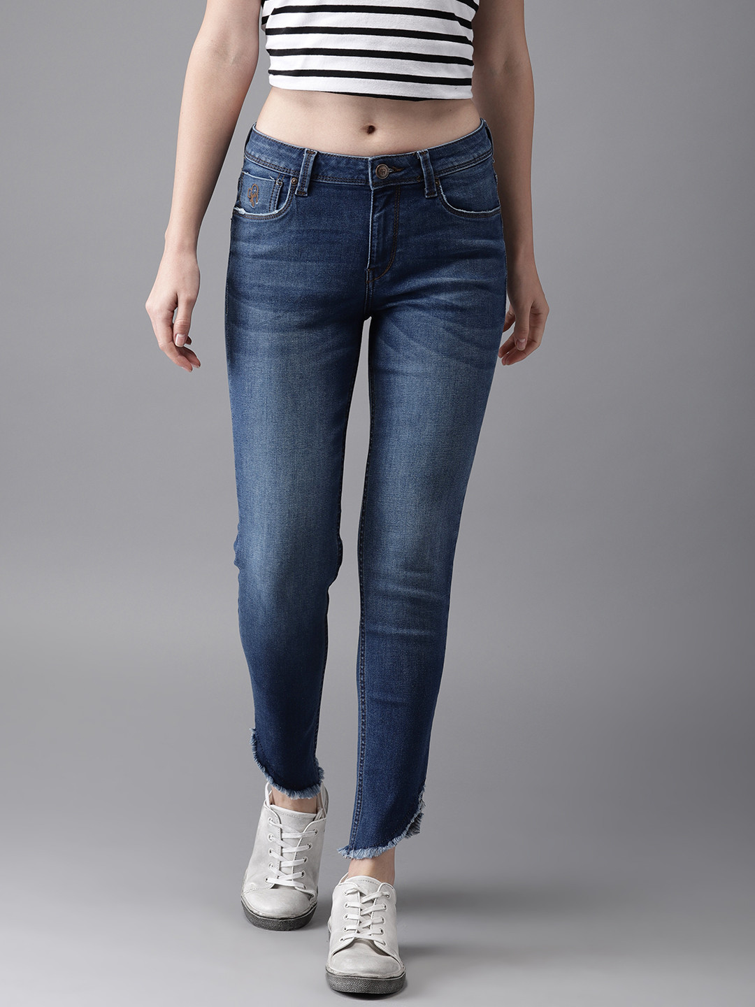

Flying Machine Women Blue Twiggy Super Skinny Fit Mid-Rise Clean Look Stretchable Jeans