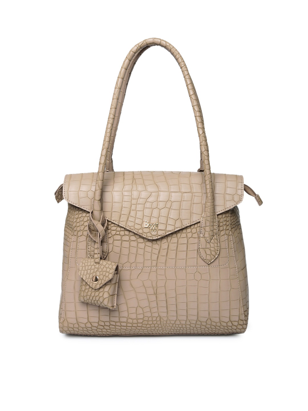 

Baggit Beige Textured Shoulder Bag