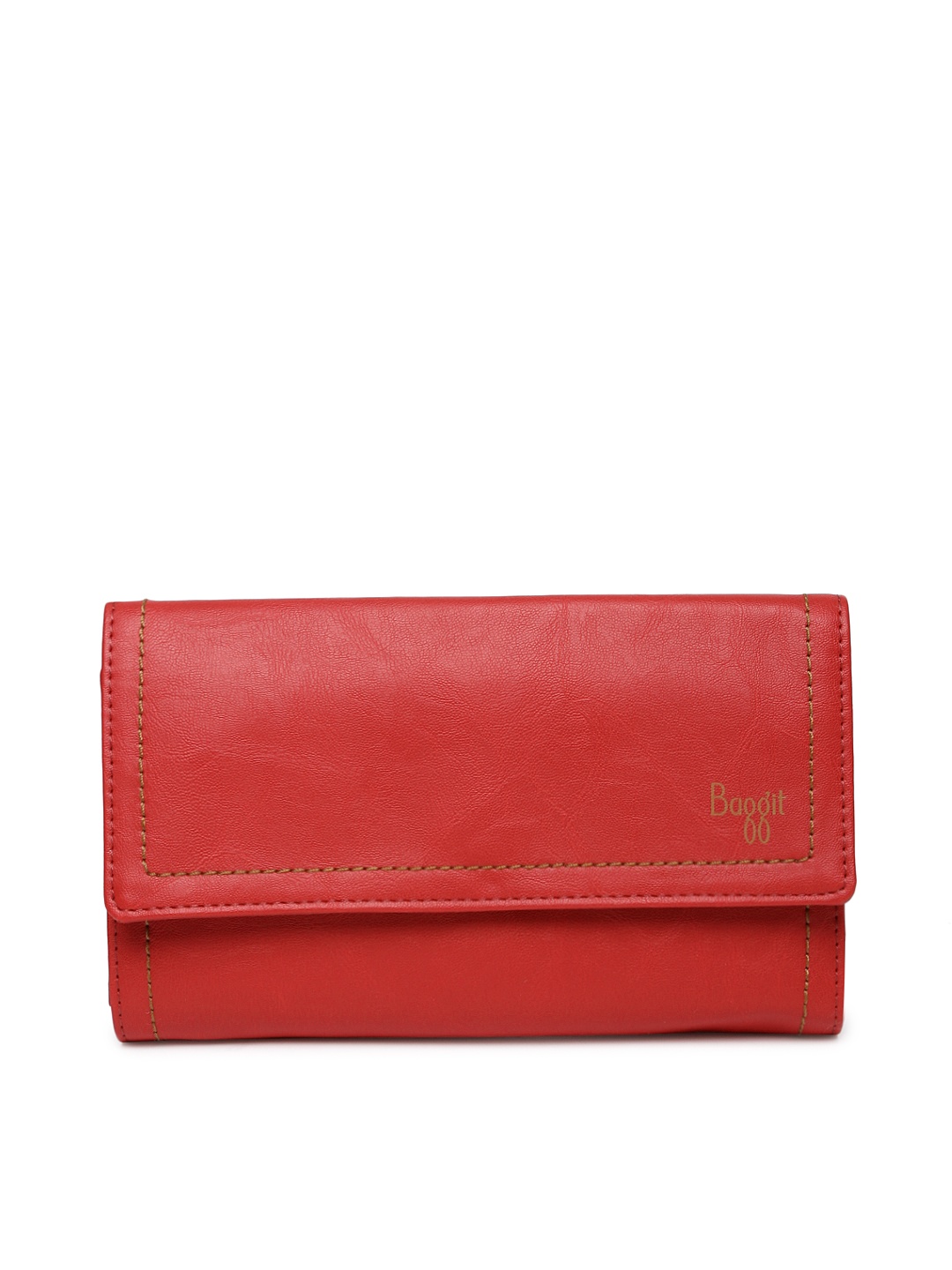 

Baggit Women Red Solid Three Fold Wallet