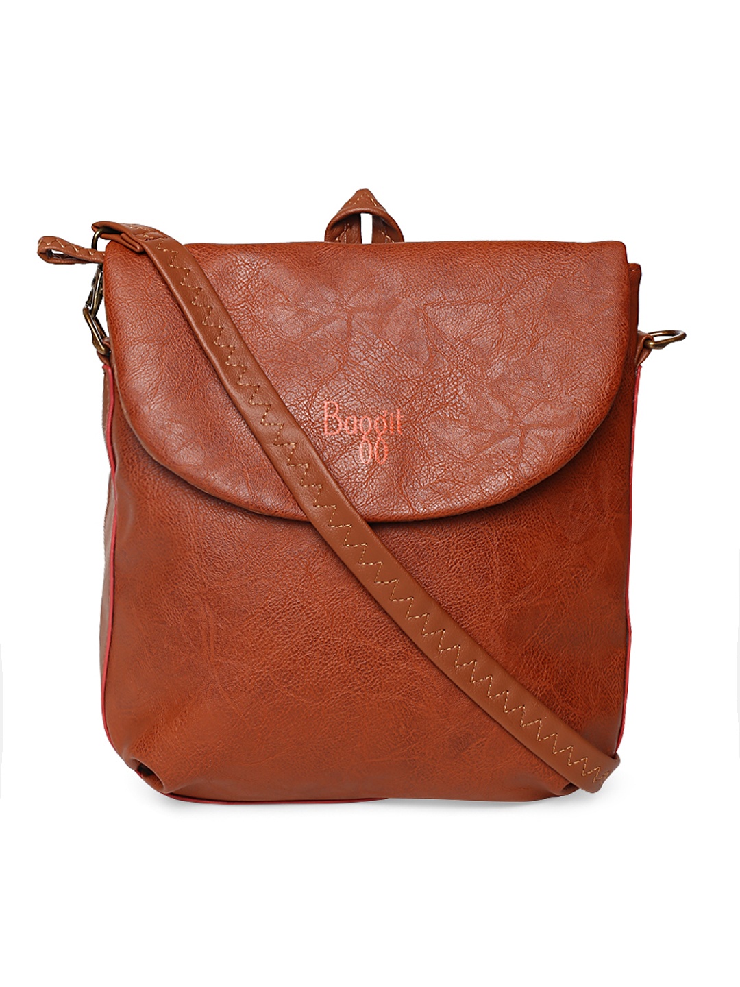 

Baggit Tan Brown Solid Sling Bag cum Backpack