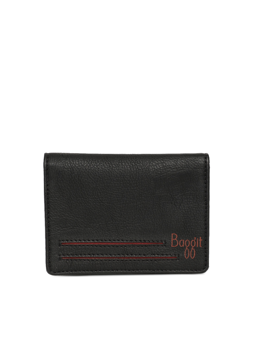 

Baggit Men Black Solid Two Fold Wallet