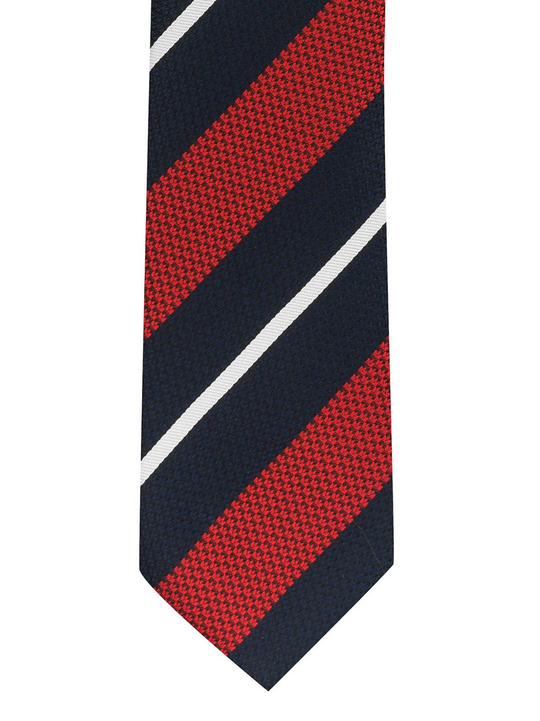 

The Tie Hub Red & Blue Striped Broad Tie