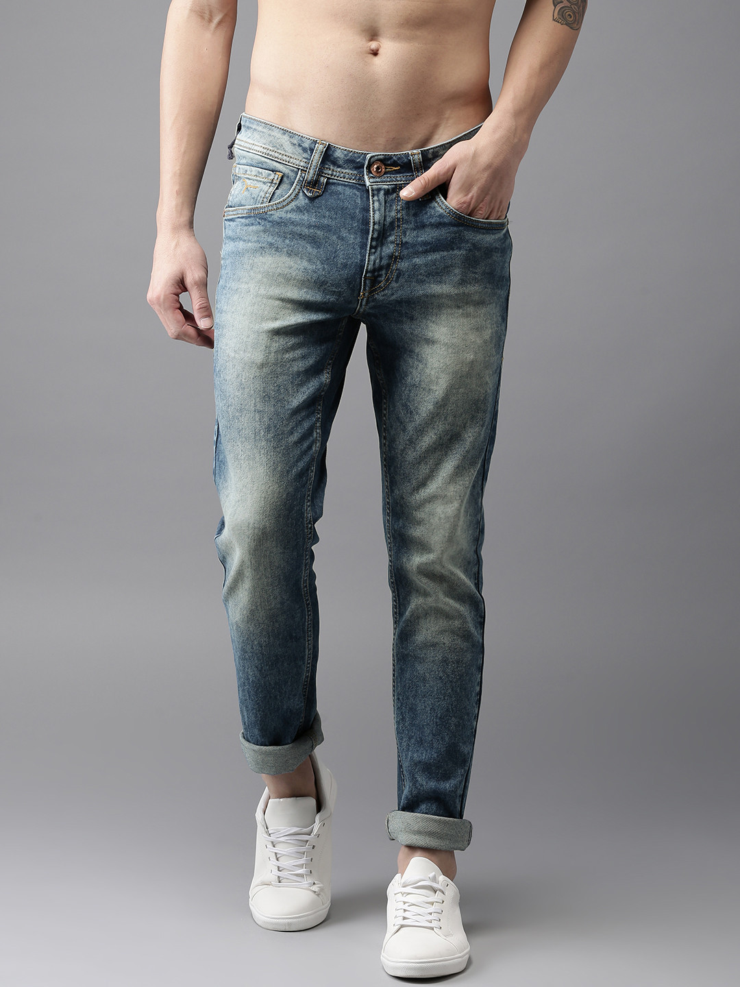 

Flying Machine Men Blue Jackson Skinny Fit Mid-Rise Clean Look Stretchable Jeans