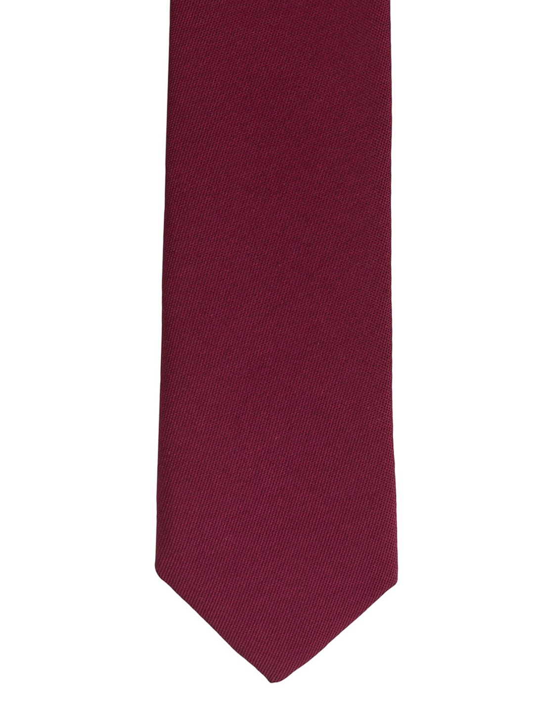 

The Tie Hub Maroon Solid Skinny Tie