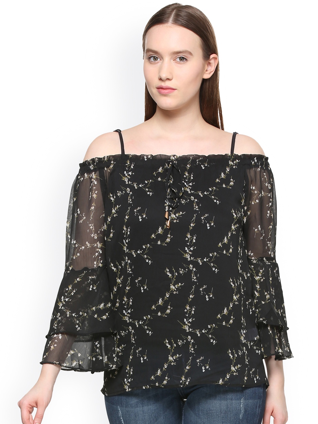 

Allen Solly Woman Black Printed Top