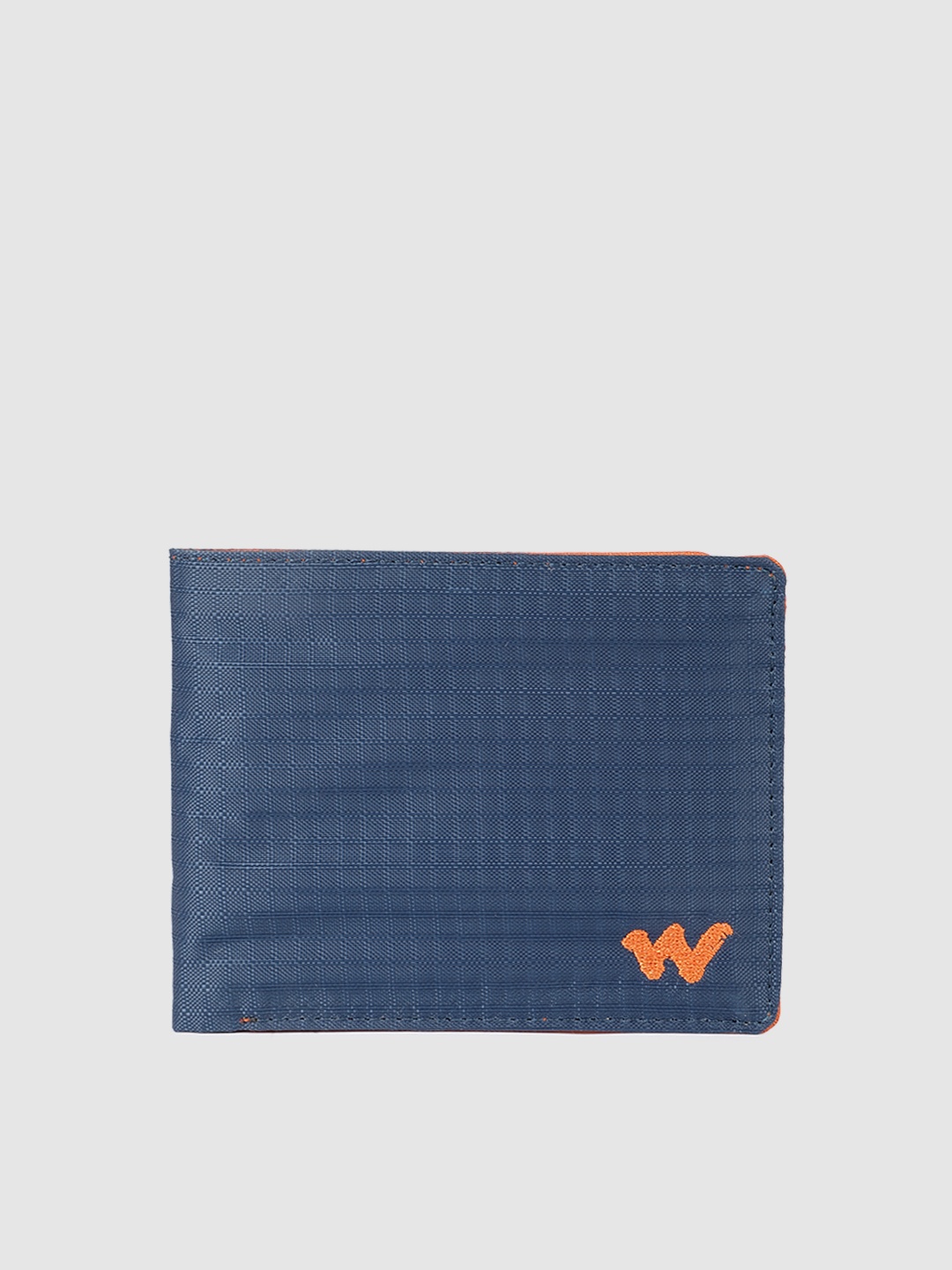 

Wildcraft Men Blue Textured Two Fold Wallet