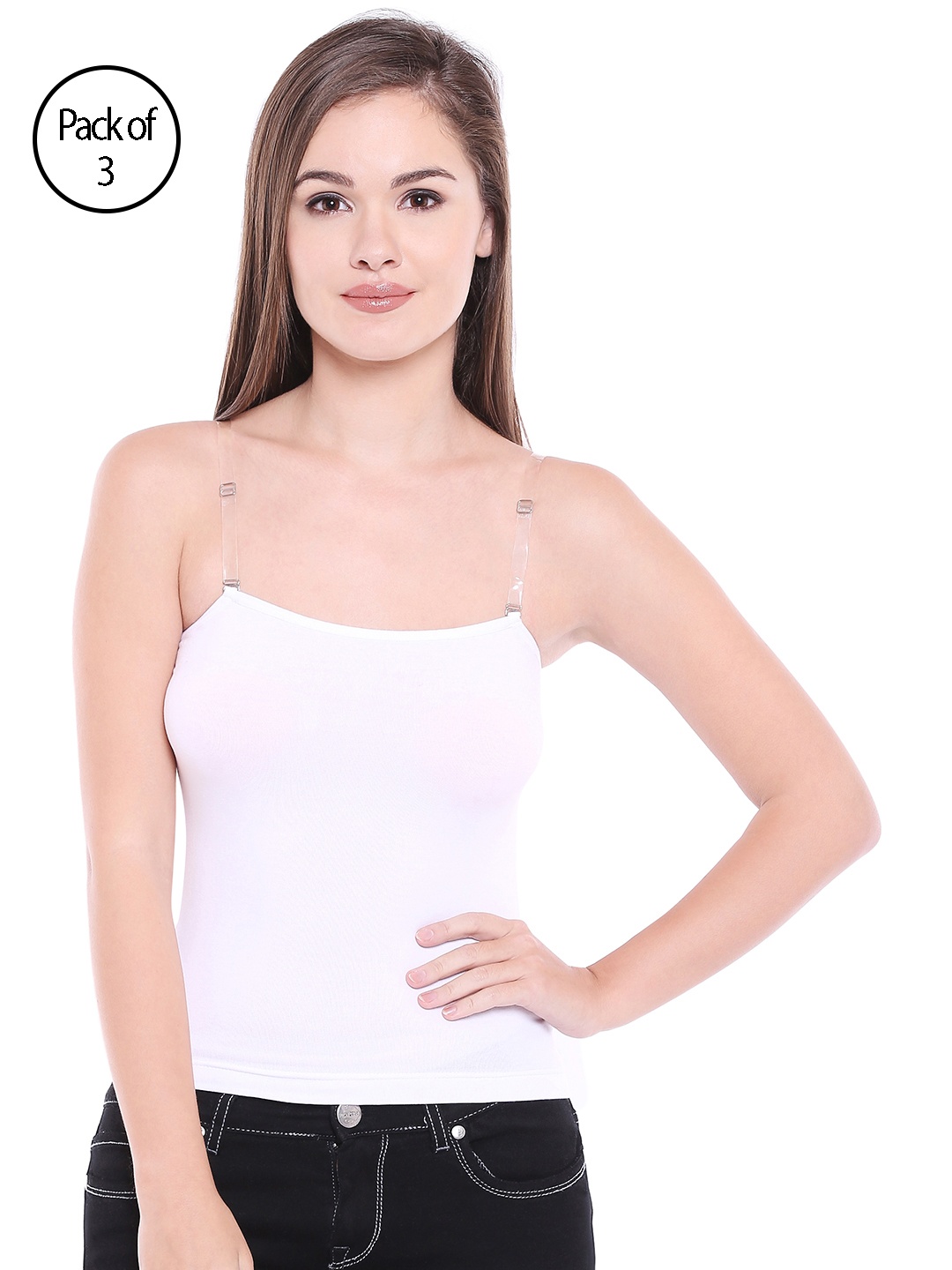

Bodycare Pack of 3 White Camisoles E68WWW