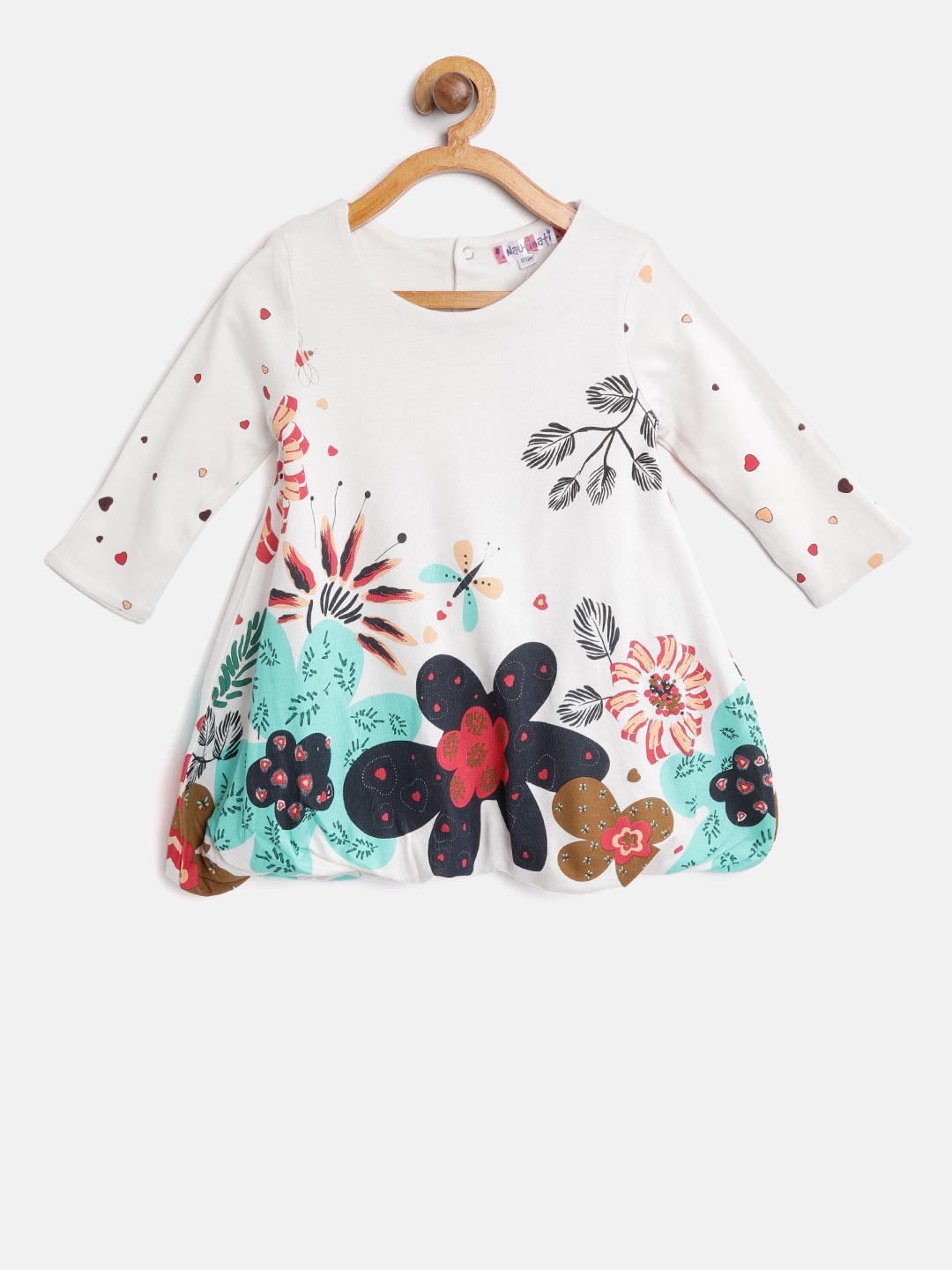 

Nauti Nati Girls Off-White Printed Balloon Dress