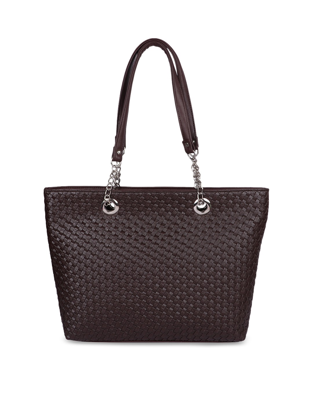 

OsaiZ Brown Textured Shoulder Bag