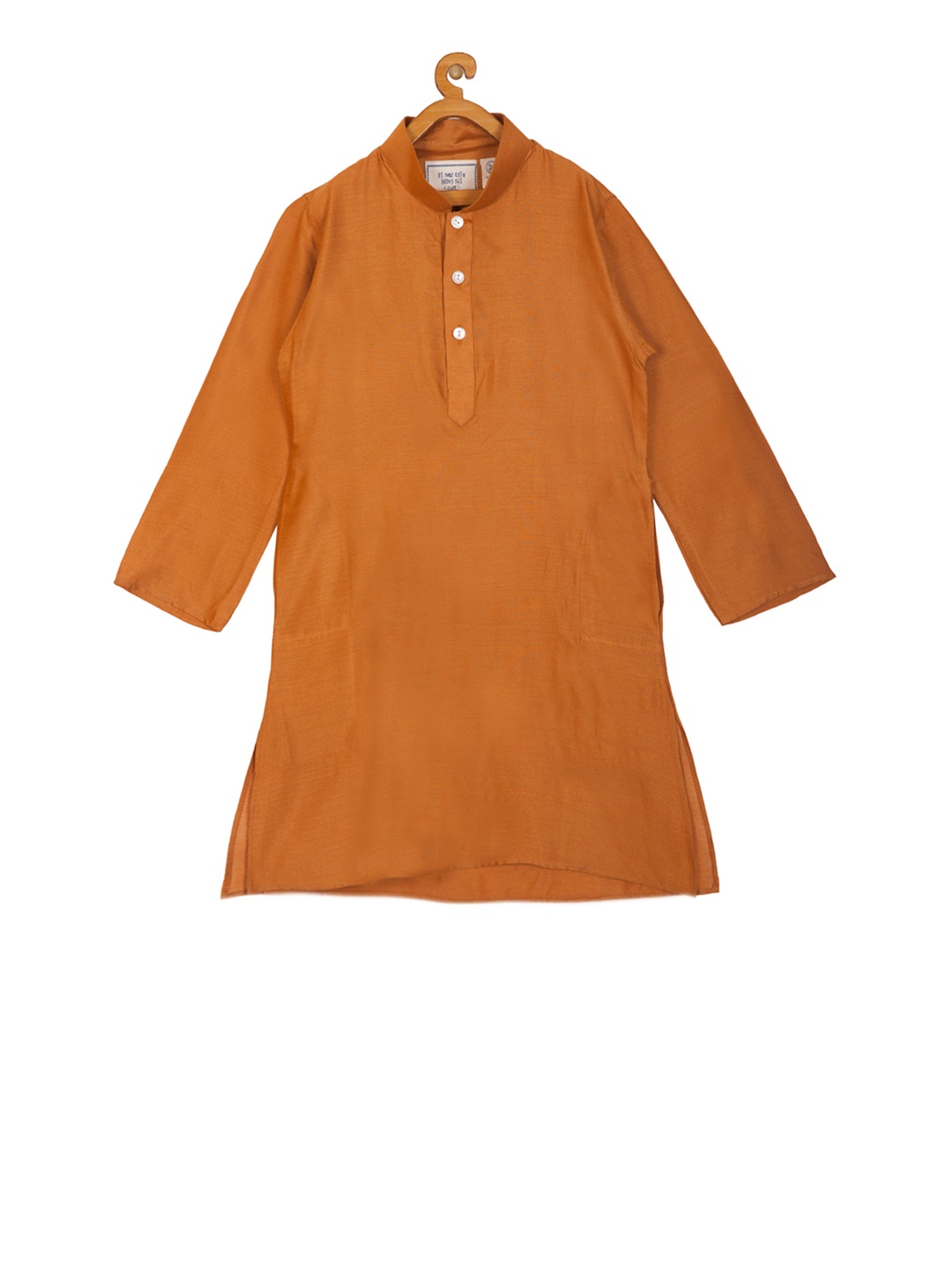 

KISAH Boys Rust Solid Straight Kurta