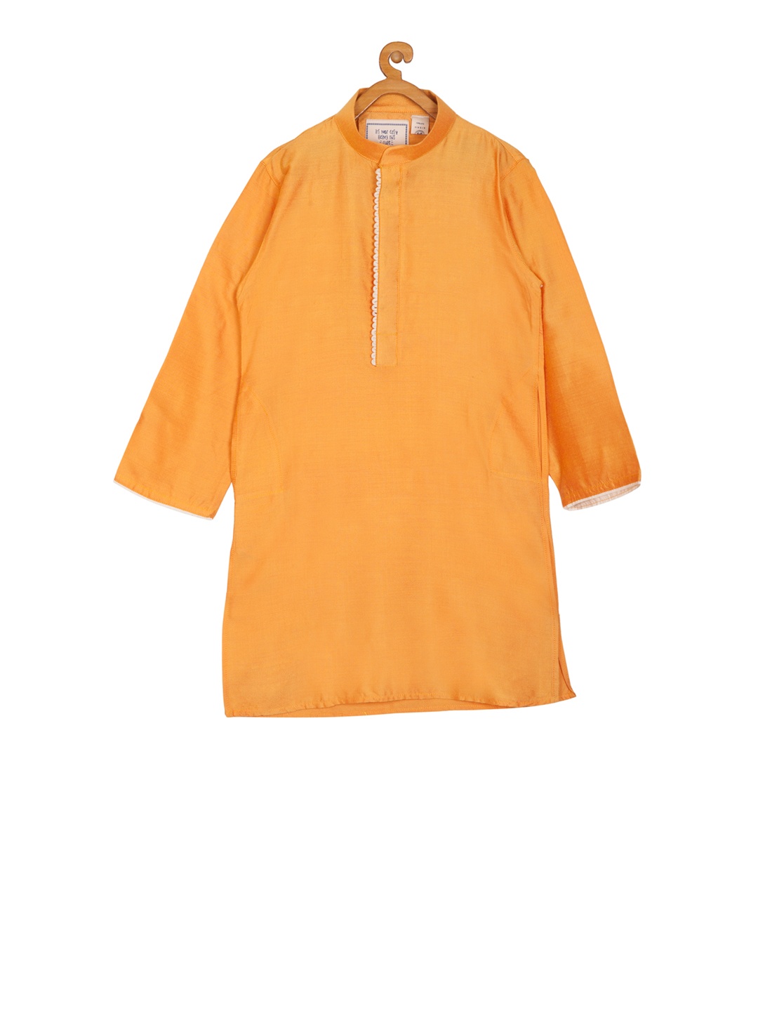 

KISAH Boys Yellow Solid Straight Kurta