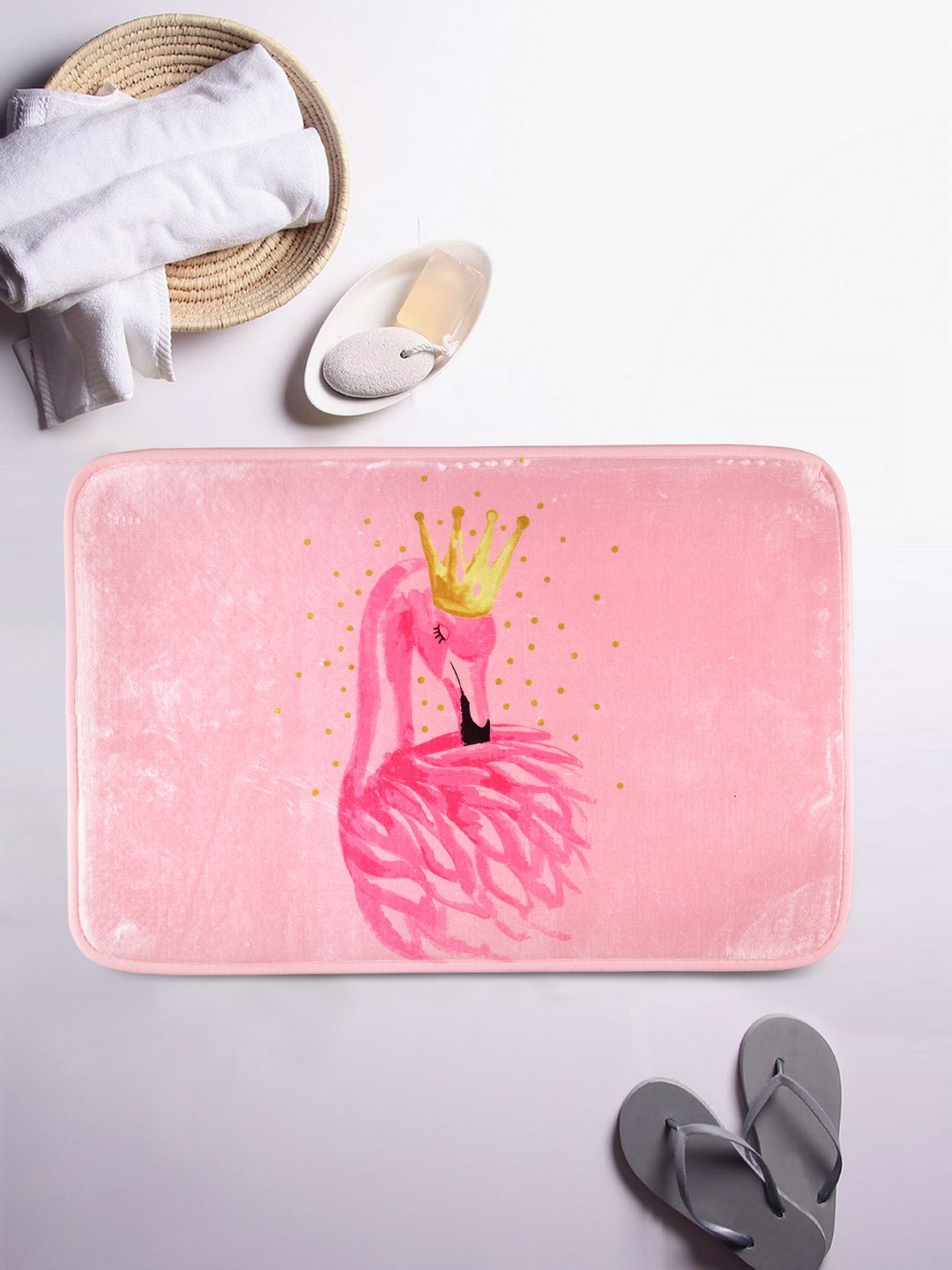 

Cortina Pink Printed Anti-Skid Doormat