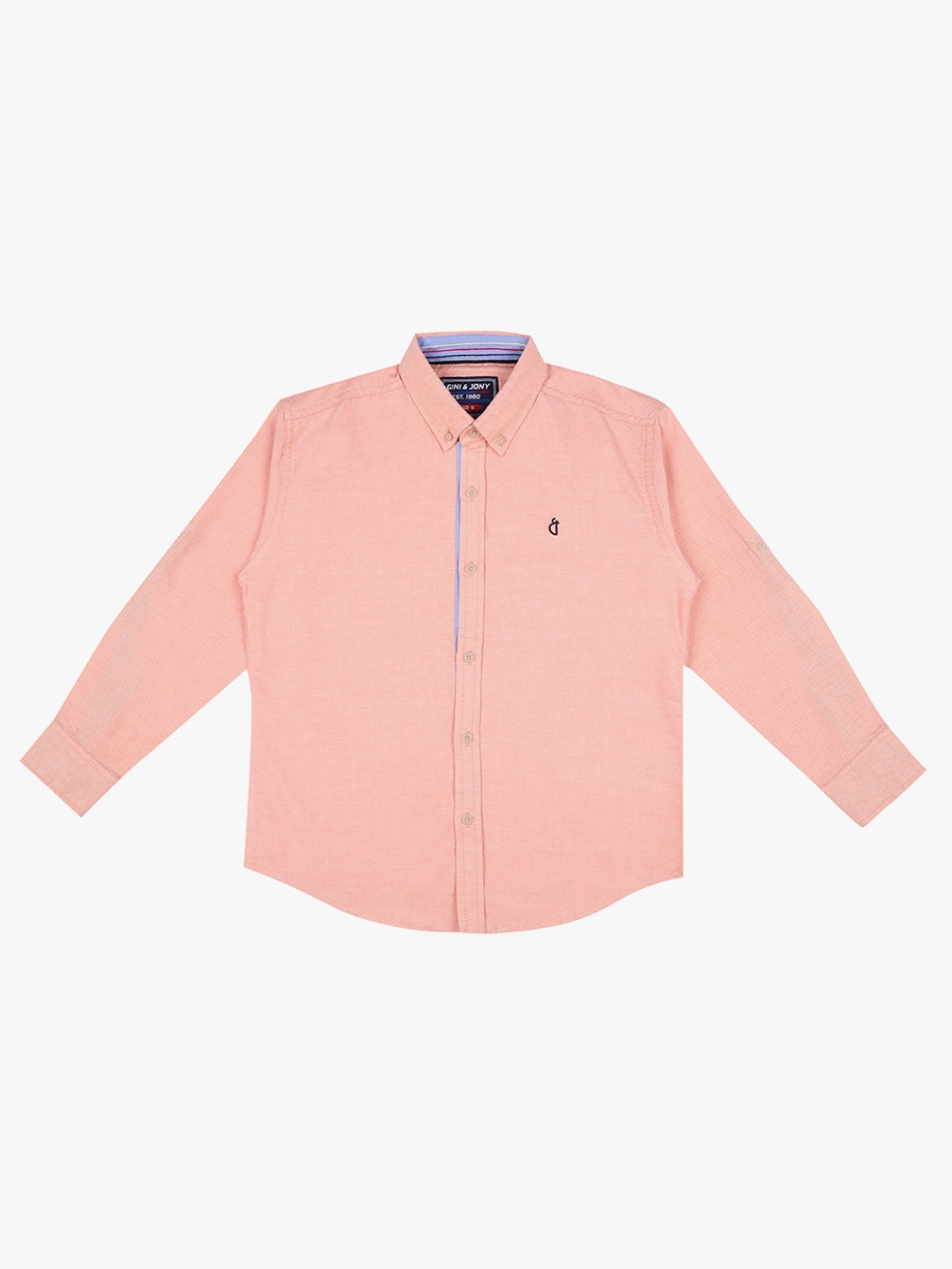 

Gini and Jony Boys Orange Regular Fit Solid Casual Shirt