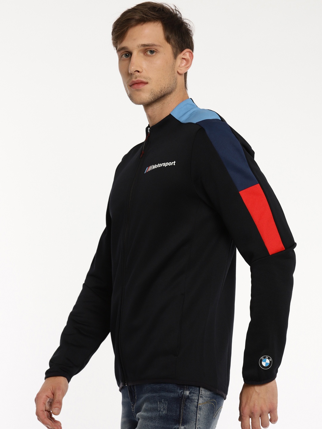 

PUMA Motorsport Men Black Solid Sporty Track MSP Jacket