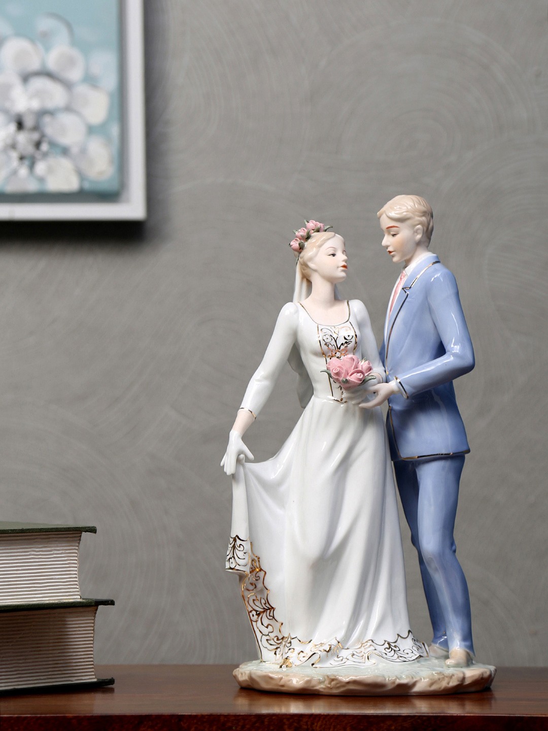 

Athome by Nilkamal Blue & White Showpiece