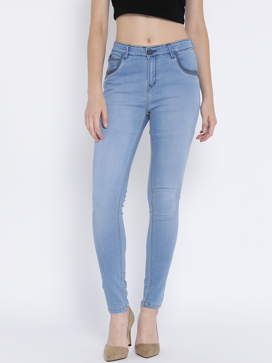 

Fashion Cult Women Blue Slim Fit Mid-Rise Clean Look Stretchable Jeans