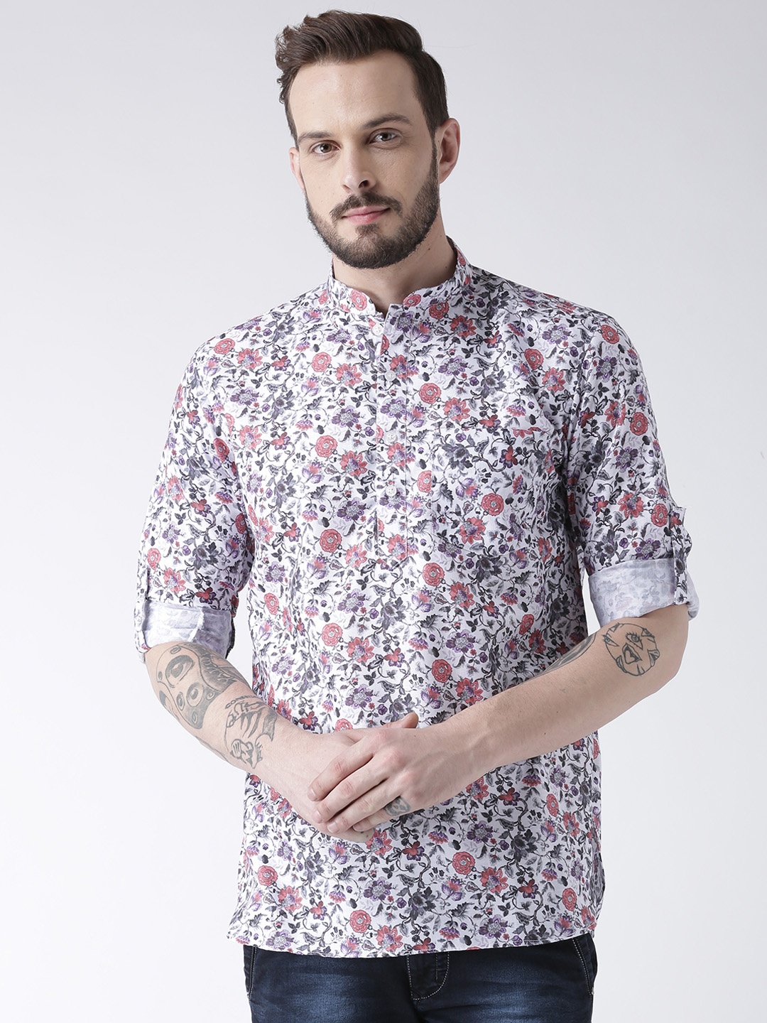 

Hangup Men Multicoloured Printed Straight Kurta, Multi