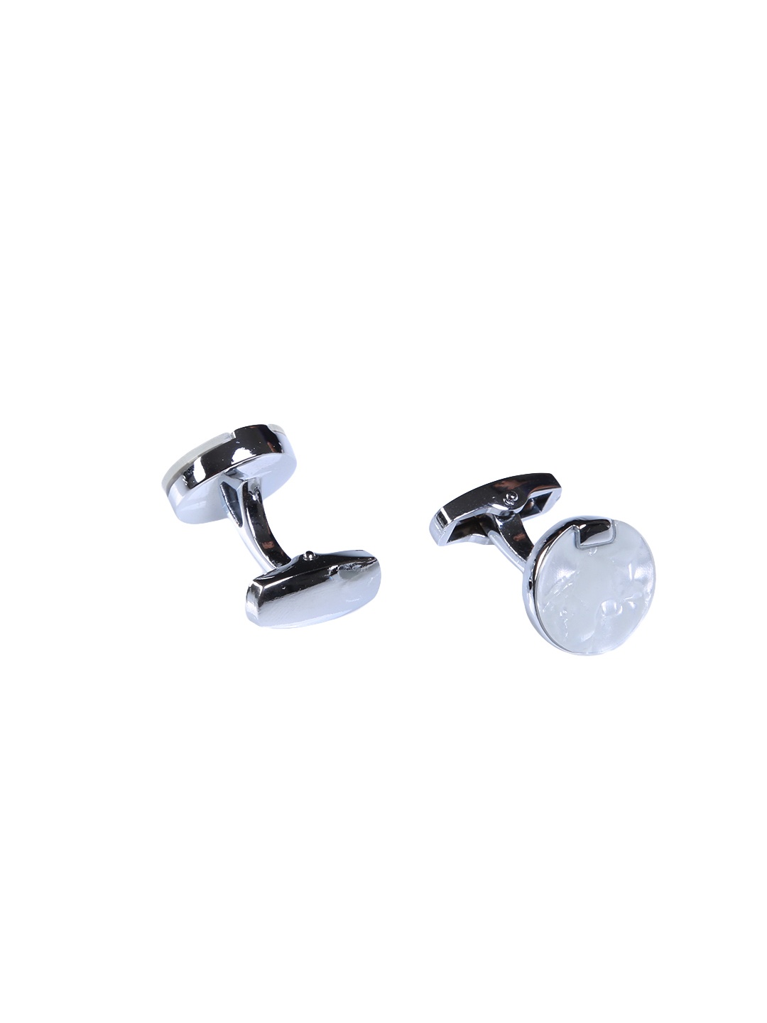 

Tossido White Round Cufflinks