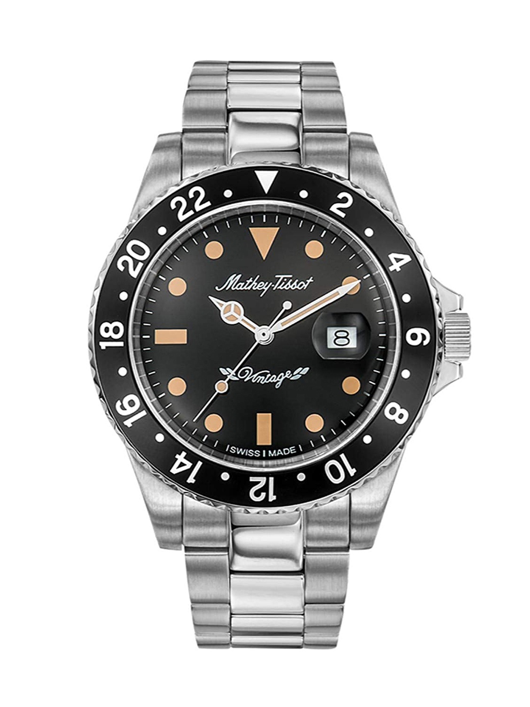 

Mathey-Tissot Swiss Made Men Rolly Vintage Automatic Black Dial Watch H901ATN