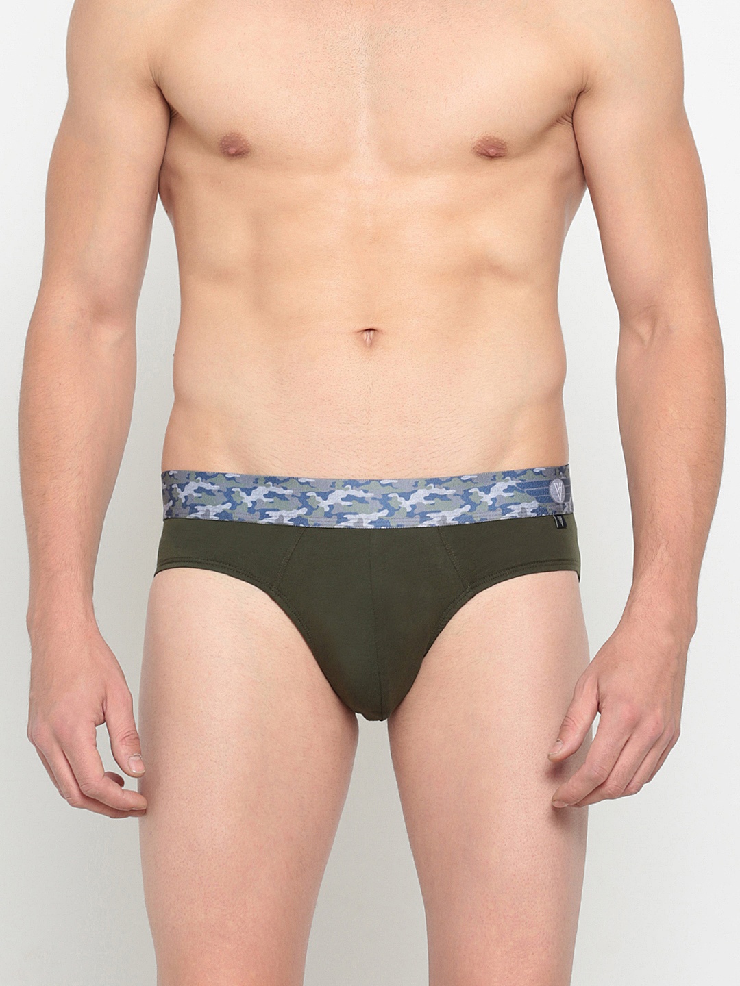 

Van Heusen Men Colour Fresh Digitally Printed Waistband Briefs IHIBR1SRN30009, Olive